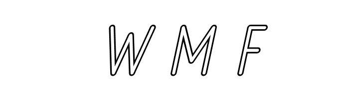 Ruler Outline Italic  Free Fonts Download