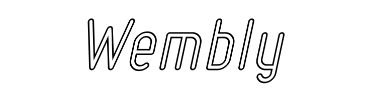 Ruler Outline Italic  Free Fonts Download