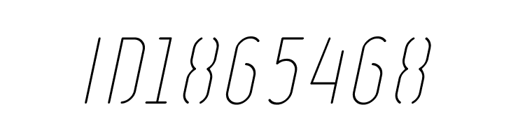 Ruler Stencil Thin Italic  Free Fonts Download