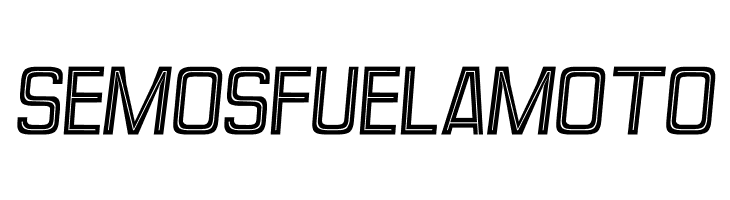 SEMOSFUELAMOTO Perforama-Italic Font