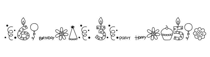 MTF Birthday Bash Doodles  Free Fonts Download