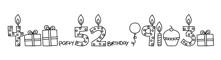 MTF Birthday Bash Doodles  Free Fonts Download
