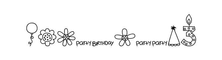 MTF Birthday Bash Doodles  Free Fonts Download