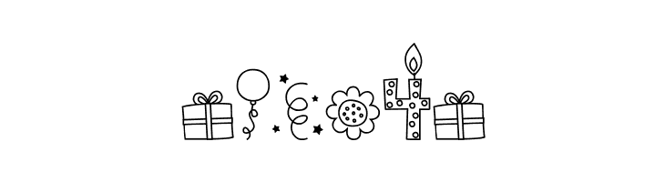MTF Birthday Bash Doodles  Free Fonts Download