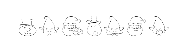 christmaspeopleding  Free Fonts Download