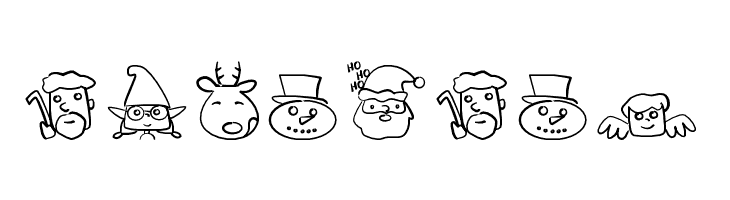 christmaspeopleding  Free Fonts Download