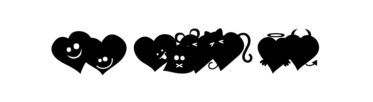 FluffyHeartsDing  Free Fonts Download