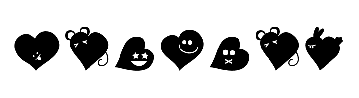 FluffyHeartsDing  Free Fonts Download