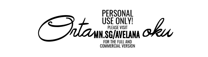 Orta0oku Avelana Medi Ital PERSONAL USE Font