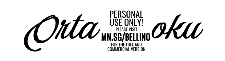 Bellino PERSONAL USE ONLY  Free Fonts Download