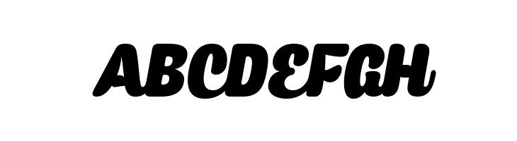ABCDEFGH Caprica Script Personal Use Font