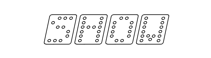 Domino square kursiv omrids  Free Fonts Download