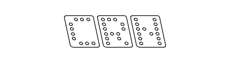 Domino square kursiv omrids  Free Fonts Download