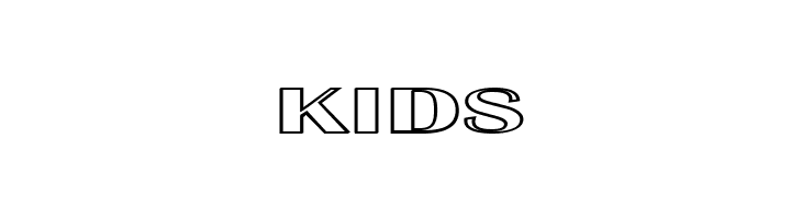 KIDS Effluence Outlined Font