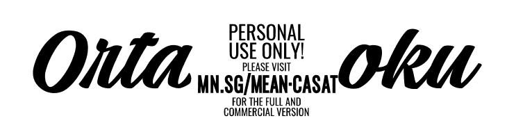 Orta0oku Mean Casat Med PERSONAL USE Font