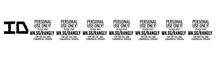 Rangly PERSONAL USE ONLY  Free Fonts Download