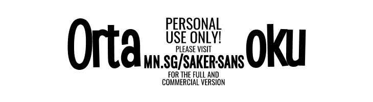 Saker Sans Bold PERSONAL USE  Free Fonts Download