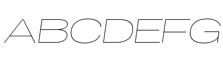 Specify PERSONAL Extraexpanded Thin Italic  Free Fonts Download