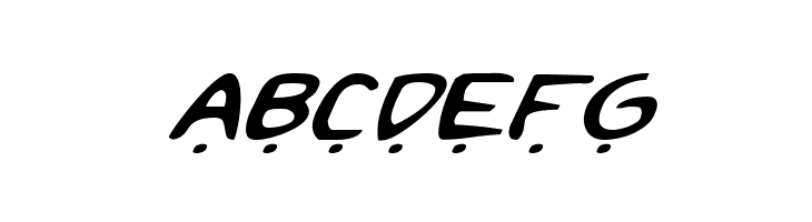 2Toon2 Expanded Italic  Free Fonts Download
