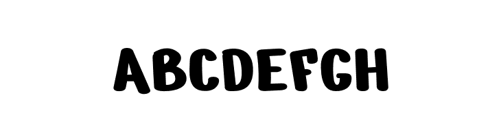 ABCDEFGH Nerko One Regular Font