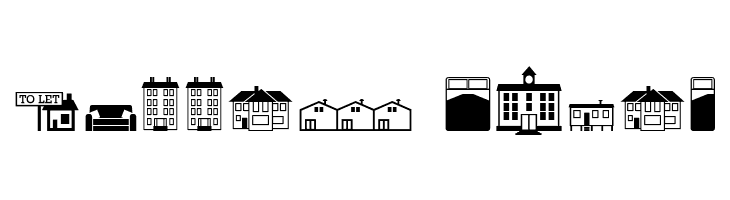 Qikicons Real Estate  Free Fonts Download