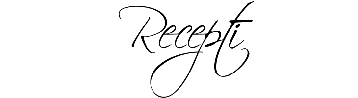 Recepti Scriptina Font