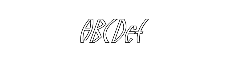 Guazhiru Italic Outlined  Free Fonts Download