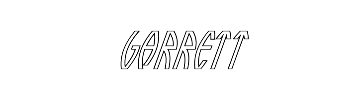 Guazhiru Italic Outlined  Free Fonts Download