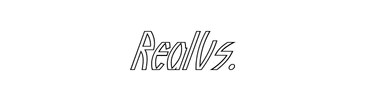 Guazhiru Italic Outlined  Free Fonts Download