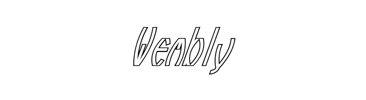 Guazhiru Italic Outlined  Free Fonts Download