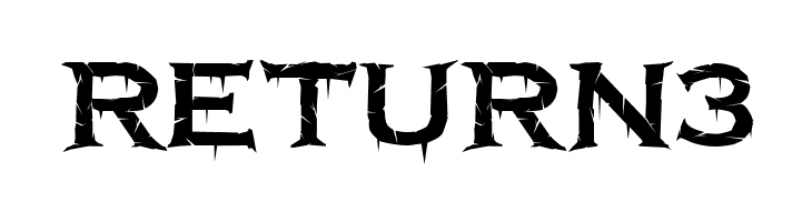 RETURN3 Terrorplate Font