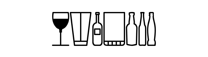 Glass and bottles St  Free Fonts Download