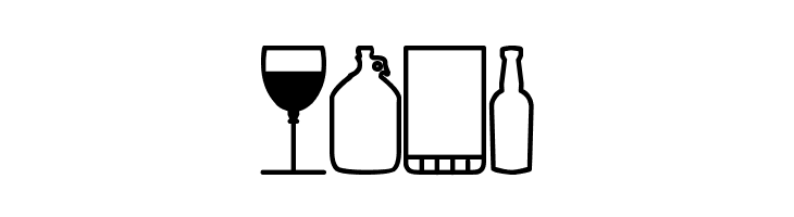 Glass and bottles St  Free Fonts Download