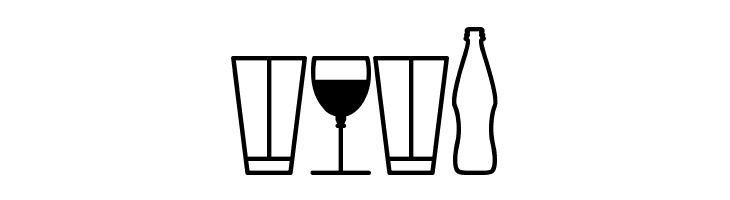 Glass and bottles St  Free Fonts Download