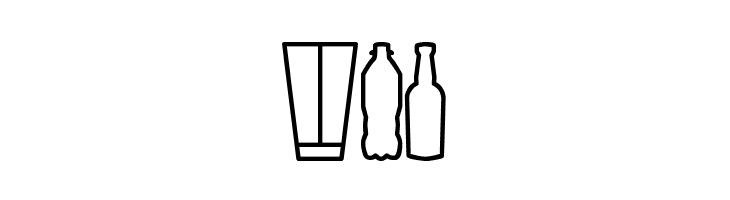 Glass and bottles St  Free Fonts Download