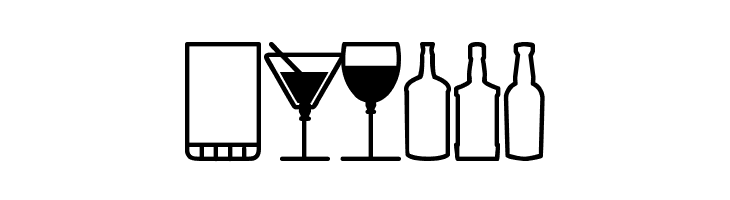 Glass and bottles St  Free Fonts Download