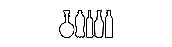Glass and bottles St  Free Fonts Download