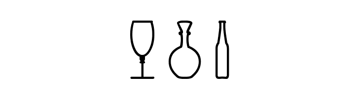 Glass and bottles St  Free Fonts Download
