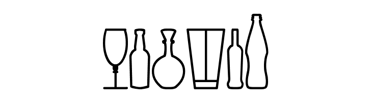 Glass and bottles St  Free Fonts Download