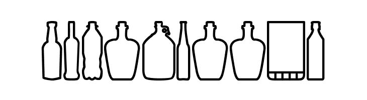 Glass and bottles St  Free Fonts Download