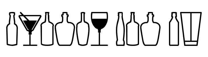 Glass and bottles St  Free Fonts Download