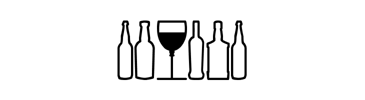 Glass and bottles St  Free Fonts Download