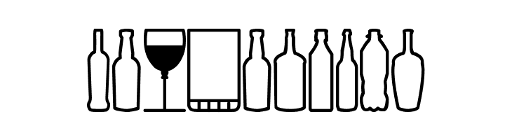 Glass and bottles St  Free Fonts Download
