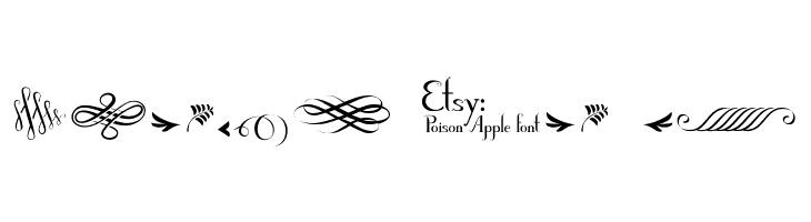 Poison Apple Ornaments 1  Free Fonts Download