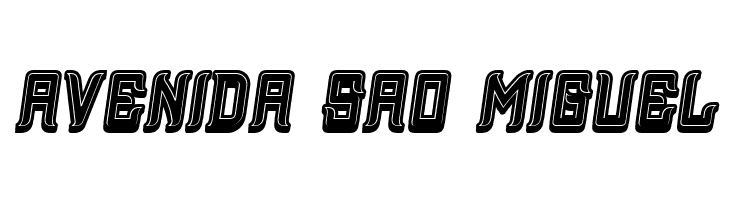 Assyrian 3D Filled Italic  Free Fonts Download