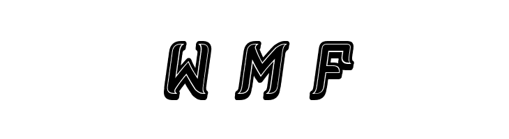 Assyrian 3D Filled Italic  Free Fonts Download