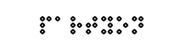 Braillenum Hollow Regular  Free Fonts Download