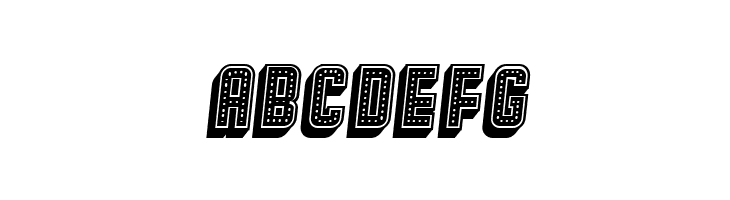 Broadway 3D Filled Italic  Free Fonts Download