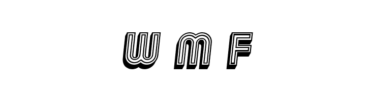 Chicago Bright Neon 3D Italic  Free Fonts Download
