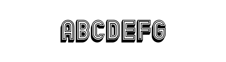 Chicago Bright Neon 3D Regular  Free Fonts Download